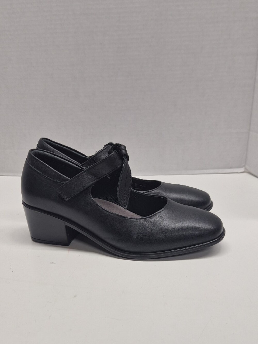 Naot Nobility Mary Jane Shoes Leather Low Block Heel Round Toe Black Size US 7